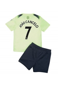 Manchester City Joao Cancelo #7 Babyklær Tredje Fotballdrakt til barn 2022-23 Korte ermer (+ Korte bukser)